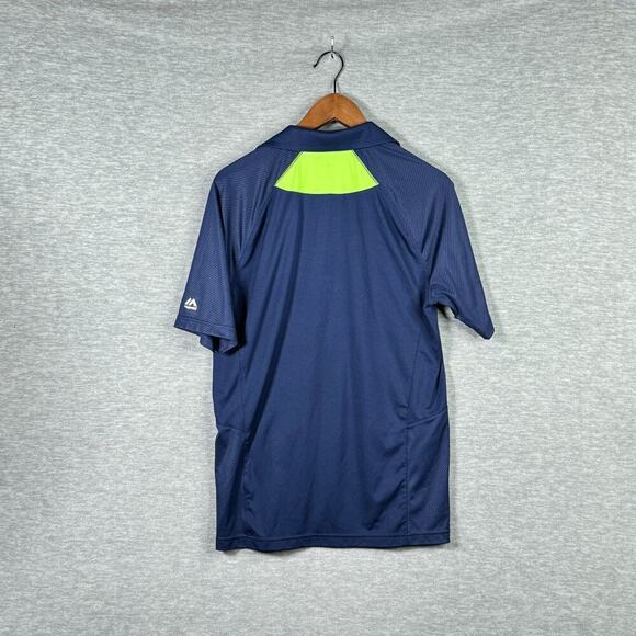 Majestic Cool Base Seattle Seahawks NFL Polo Golf Hawks 12th Man Casual Football - Picture 2 of 4